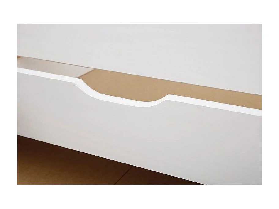 Lit Banquette en Bois 4 Tiroirs "Max" 90x200cm Blanc