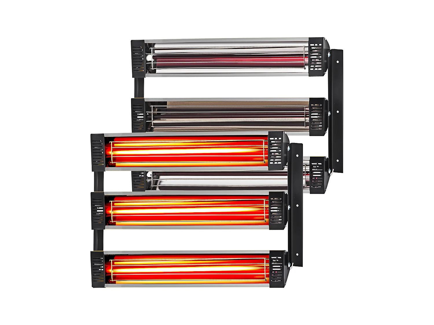 Lampe à Polymérisation SucceBuy Lampe Chauffante Infrarouge 2 Ensembles 3000W Cabine de Pulvérisation pour Peinture