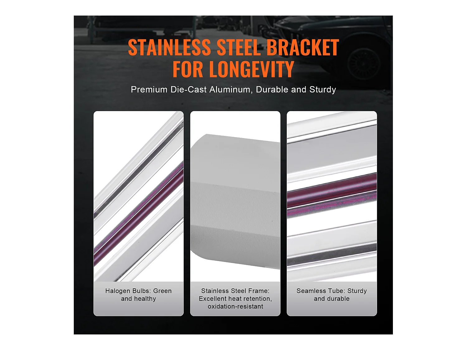 Lampe à Polymérisation SucceBuy 3x Radiateur de Séchage de Peinture Lampe Chauffante Infrarouge 3 kW