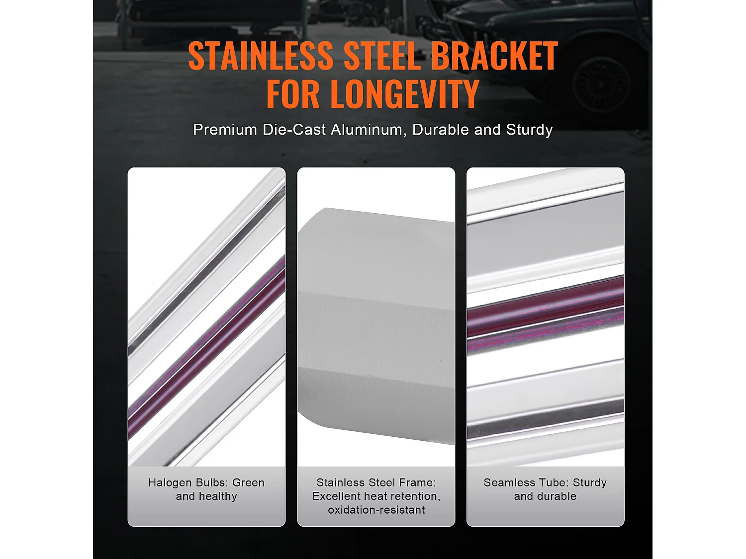 Lampe à Polymérisation SucceBuy 3x Radiateur de Séchage de Peinture Lampe Chauffante Infrarouge 3 kW