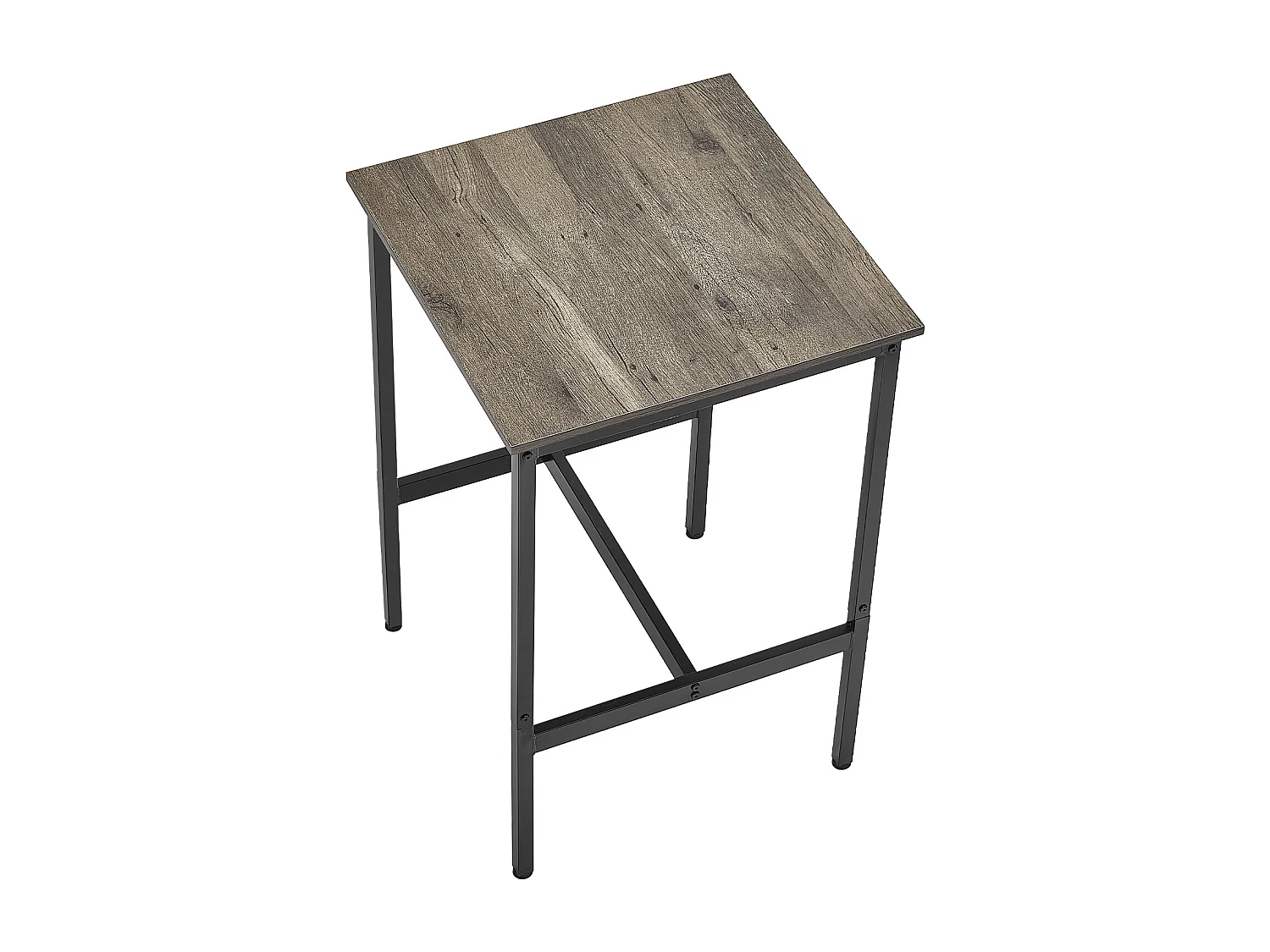 Table de Bar SucceBuy, 61 x 61 x 91,4 cm, Table de Pub Haute avec Cadre en Métal Robuste, Bureau Haut de Bar à Cocktails Étroit et Long, pour Cuisine, Salon