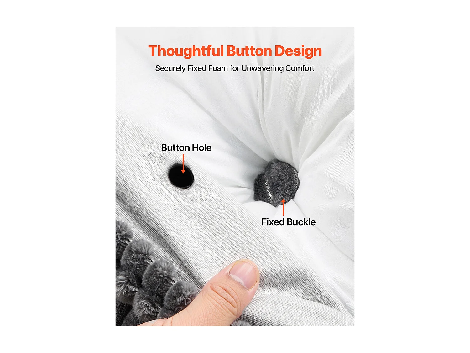 Coussin de Lecture SucceBuy, avec 2 Poches Latérales et 2 Appuis-tête, Oreiller en Flanelle Lavable, Soutien Dorsal pour Lire, se Reposer, Gris