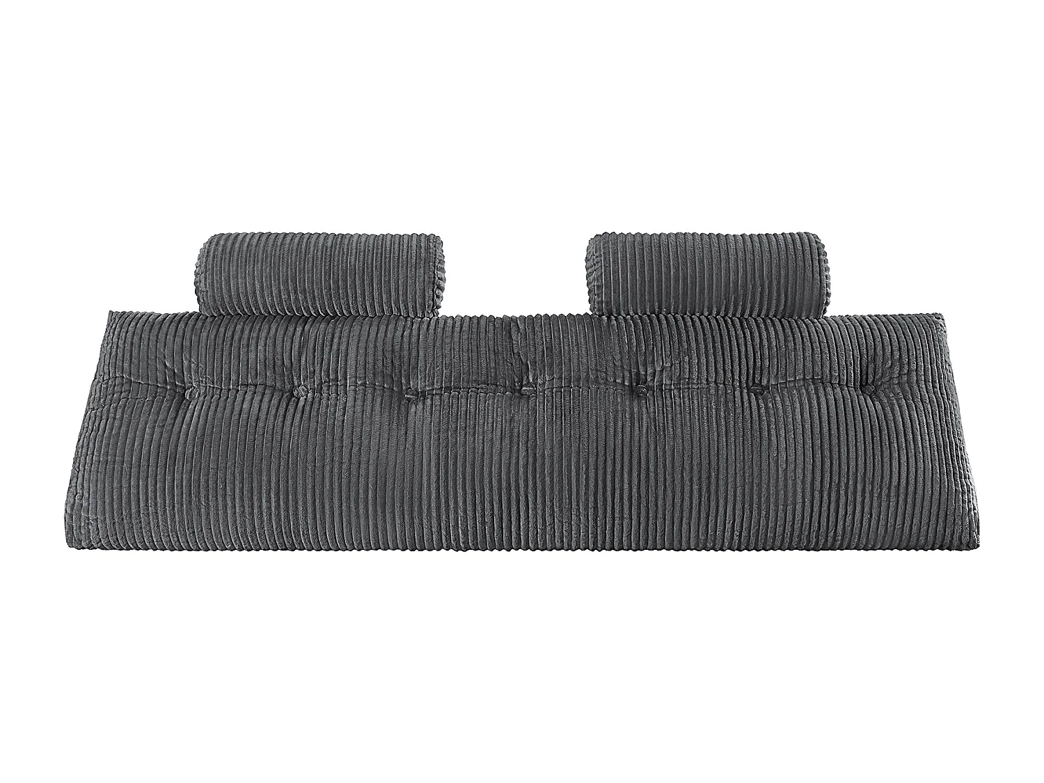 Coussin de Lecture SucceBuy, avec 2 Poches Latérales et 2 Appuis-tête, Oreiller en Flanelle Lavable, Soutien Dorsal pour Lire, se Reposer, Gris