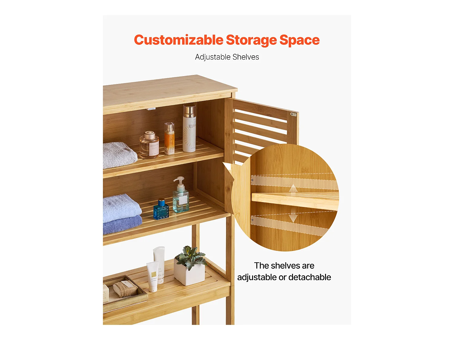 Szafka do Łazienki SucceBuy, Szafka nad Toaletą lub Pralką, Szafka Łazienkowa Oszczędzająca Miejsce, Naturalna