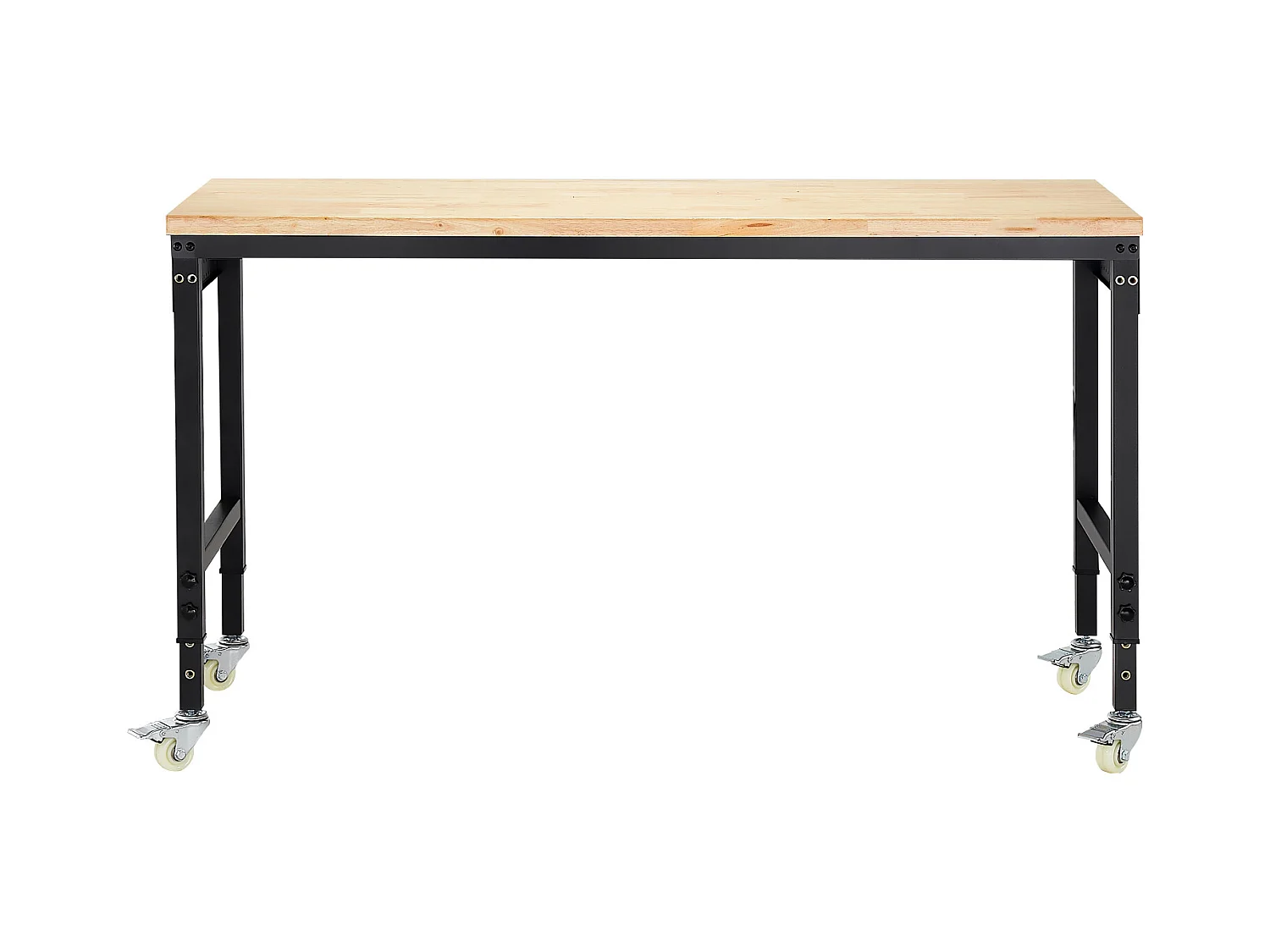 Établi Atelier Garage SucceBuy, 152,4 cm, Table de Travail sur Roulettes à Hauteur Réglable, Capacité de Charge 907,2 kg, en Chêne pour Bureau, Maison