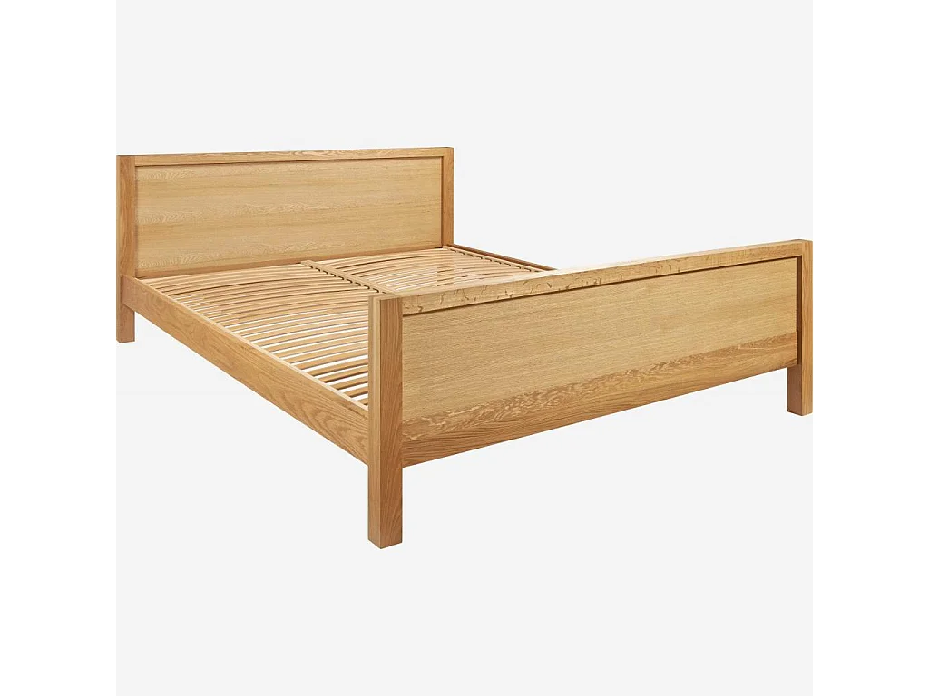 Habitat - Lit  160 x 200 cm en chêne massif - Naturel - Hanita