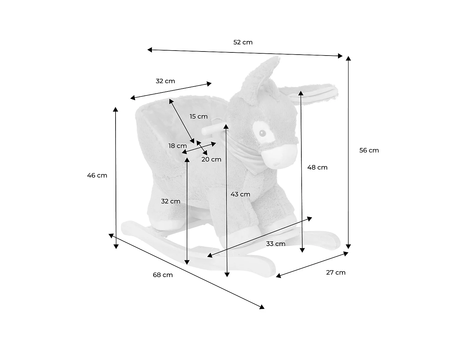 Fauteuil âne à bascule pour enfant