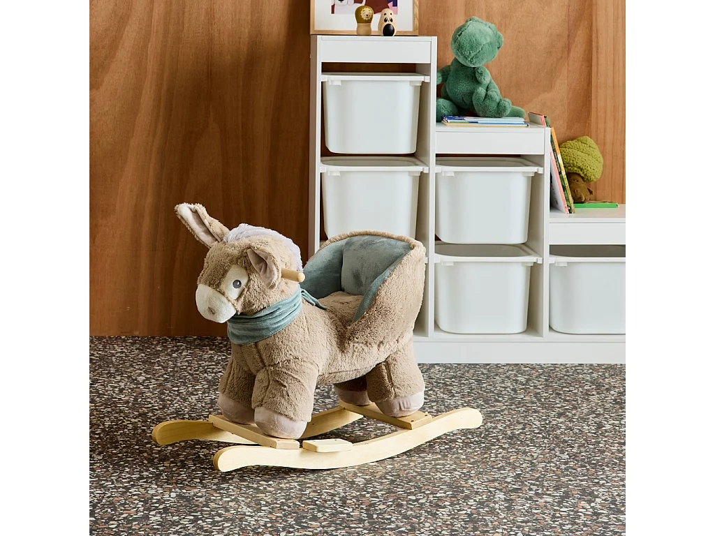 Sedia a dondolo asino per bambini, bianco