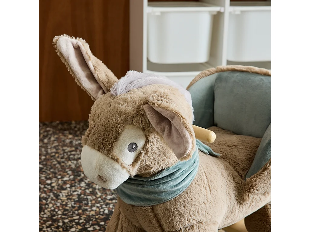 Sedia a dondolo asino per bambini, bianco