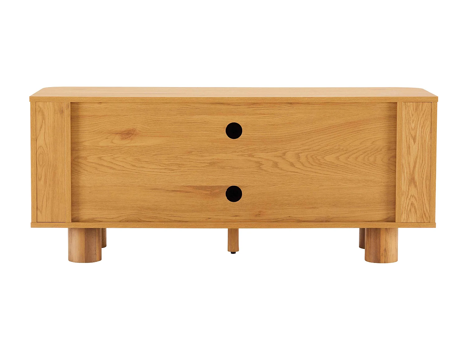 Meuble TV scandinave 3 portes L120 cm bois clair