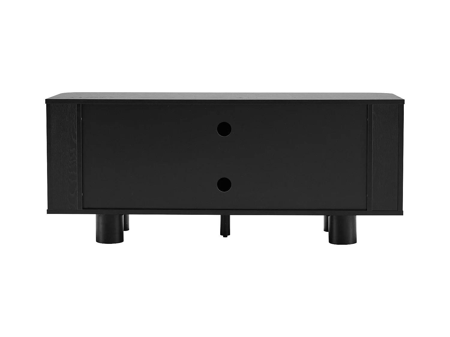 Meuble TV scandinave 3 portes L120 cm bois noir