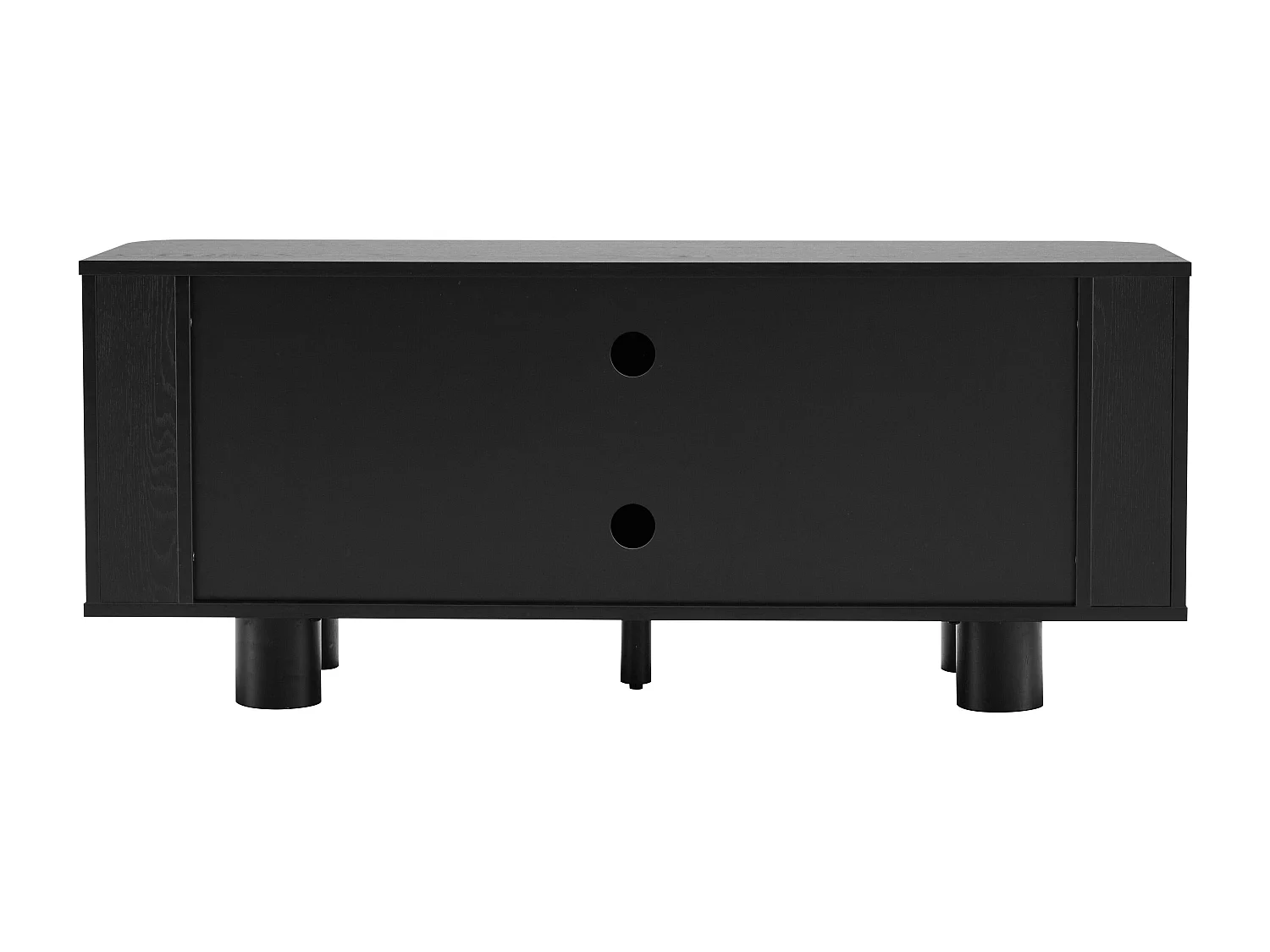 Scandinavische tv-kast met 3 deuren L120 cm zwart hout