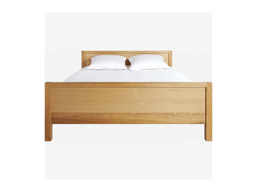 Habitat - Lit 180 x 200 cm en chêne massif - Naturel - Hanita