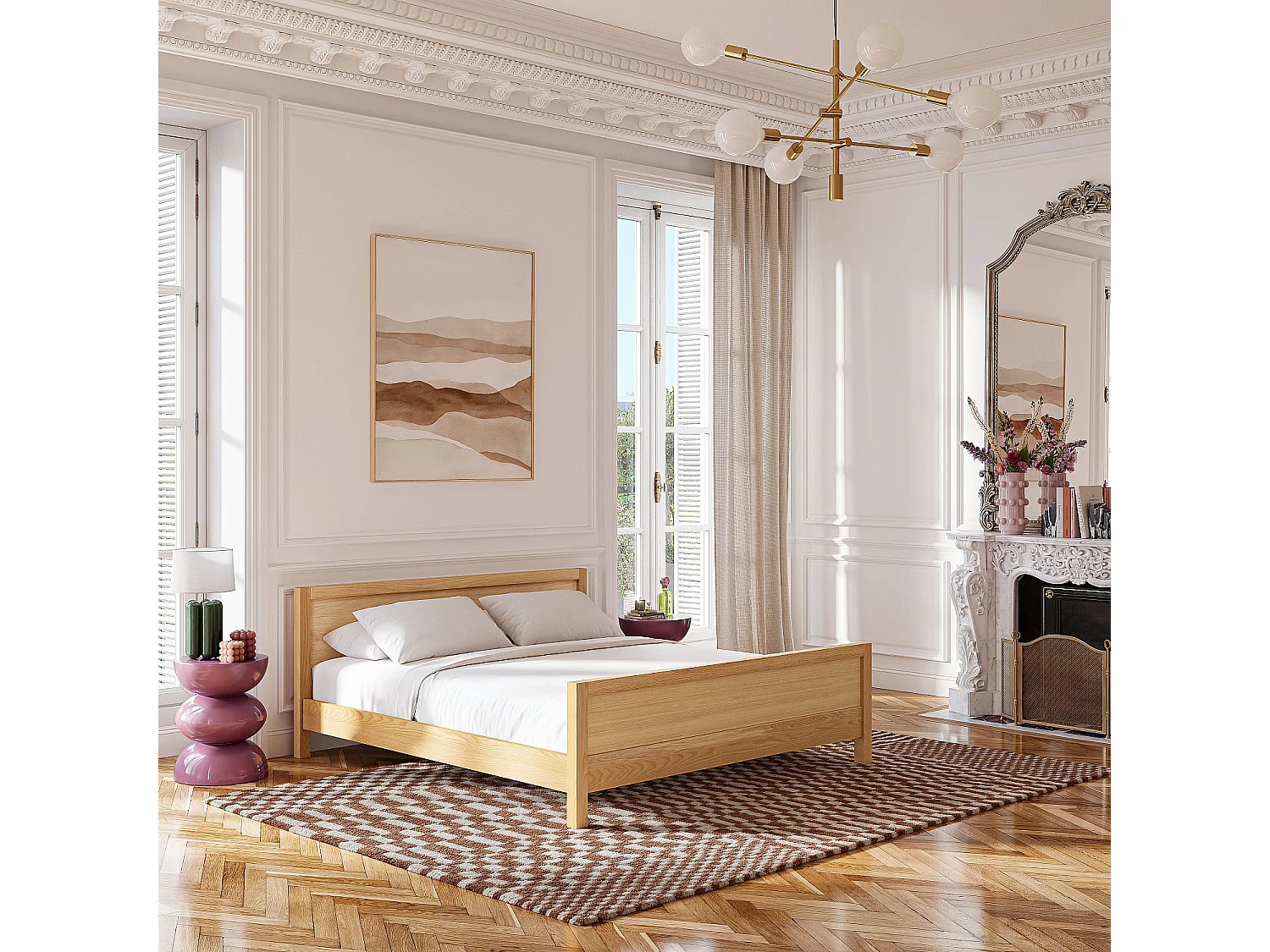 Habitat - Lit 180 x 200 cm en chêne massif - Naturel - Design by Bethan Gray - Hanita