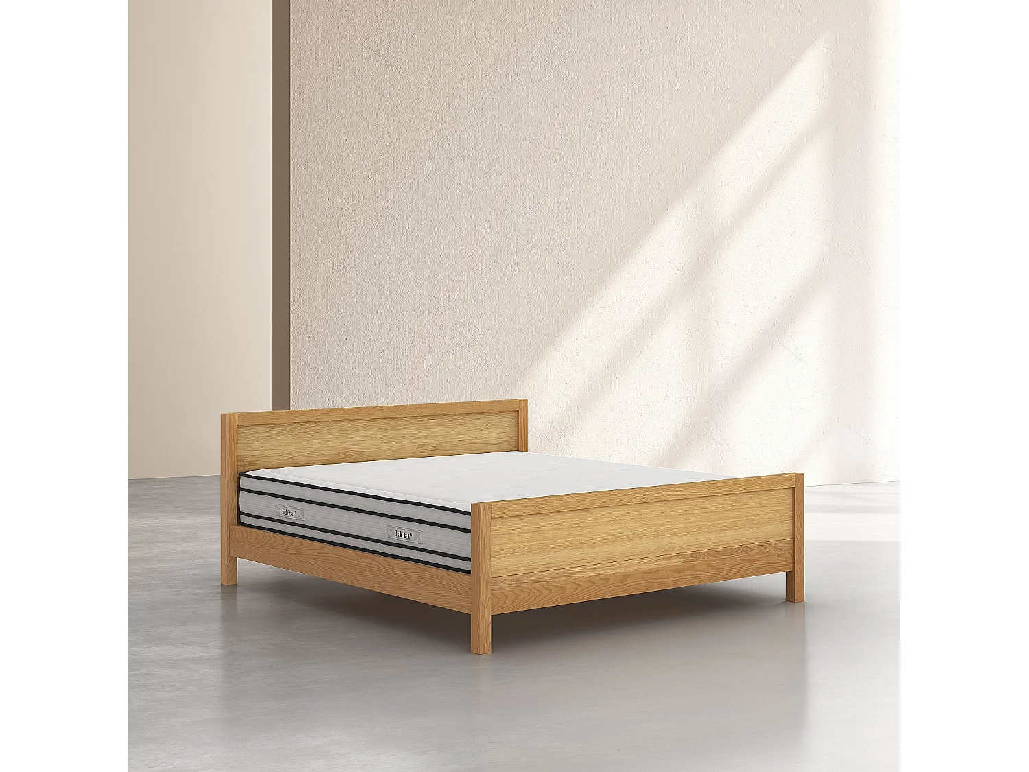 Habitat - Lit 180 x 200 cm en chêne massif - Naturel - Design by Bethan Gray - Hanita