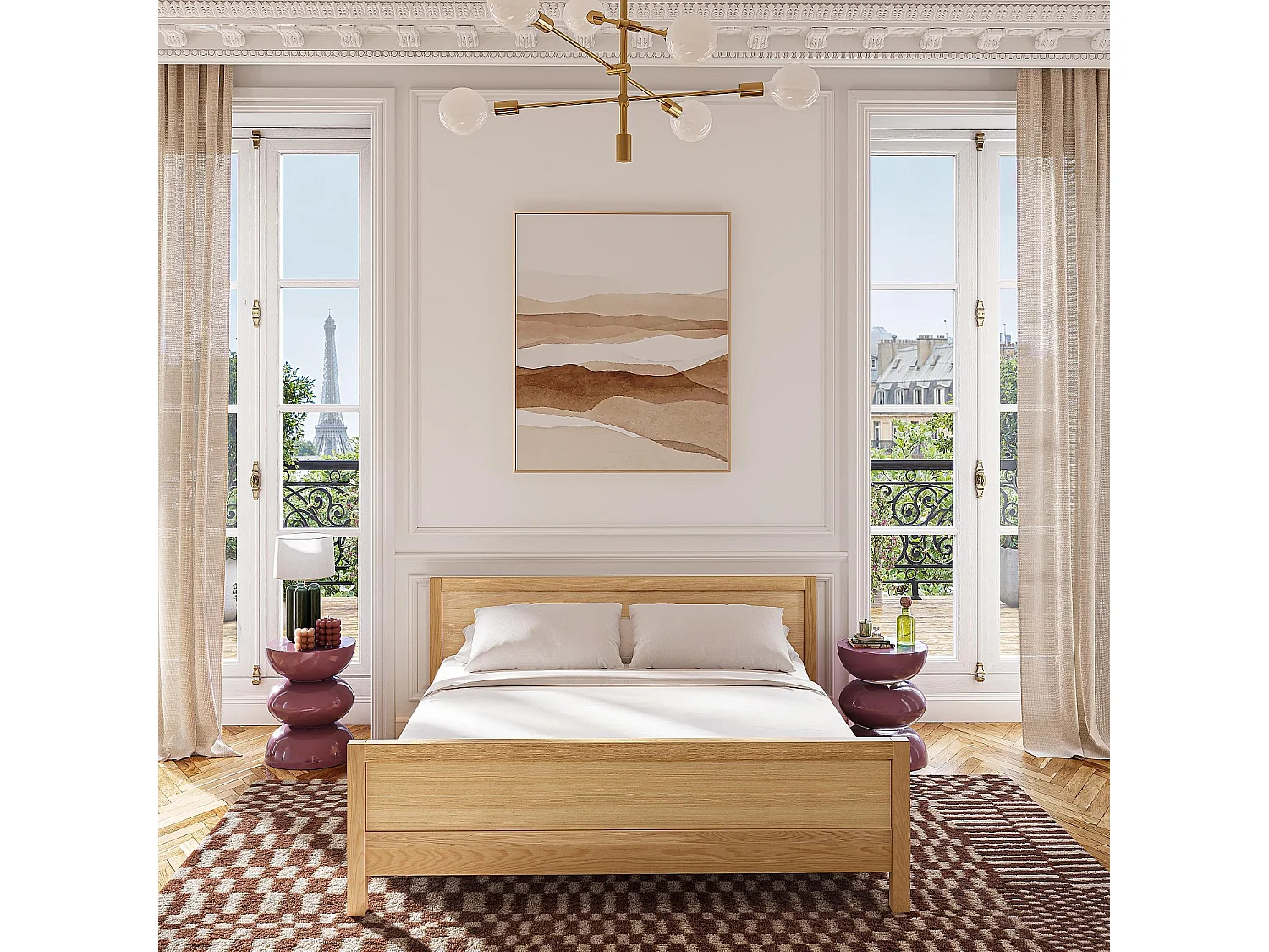 Habitat - Lit 180 x 200 cm en chêne massif - Naturel - Design by Bethan Gray - Hanita