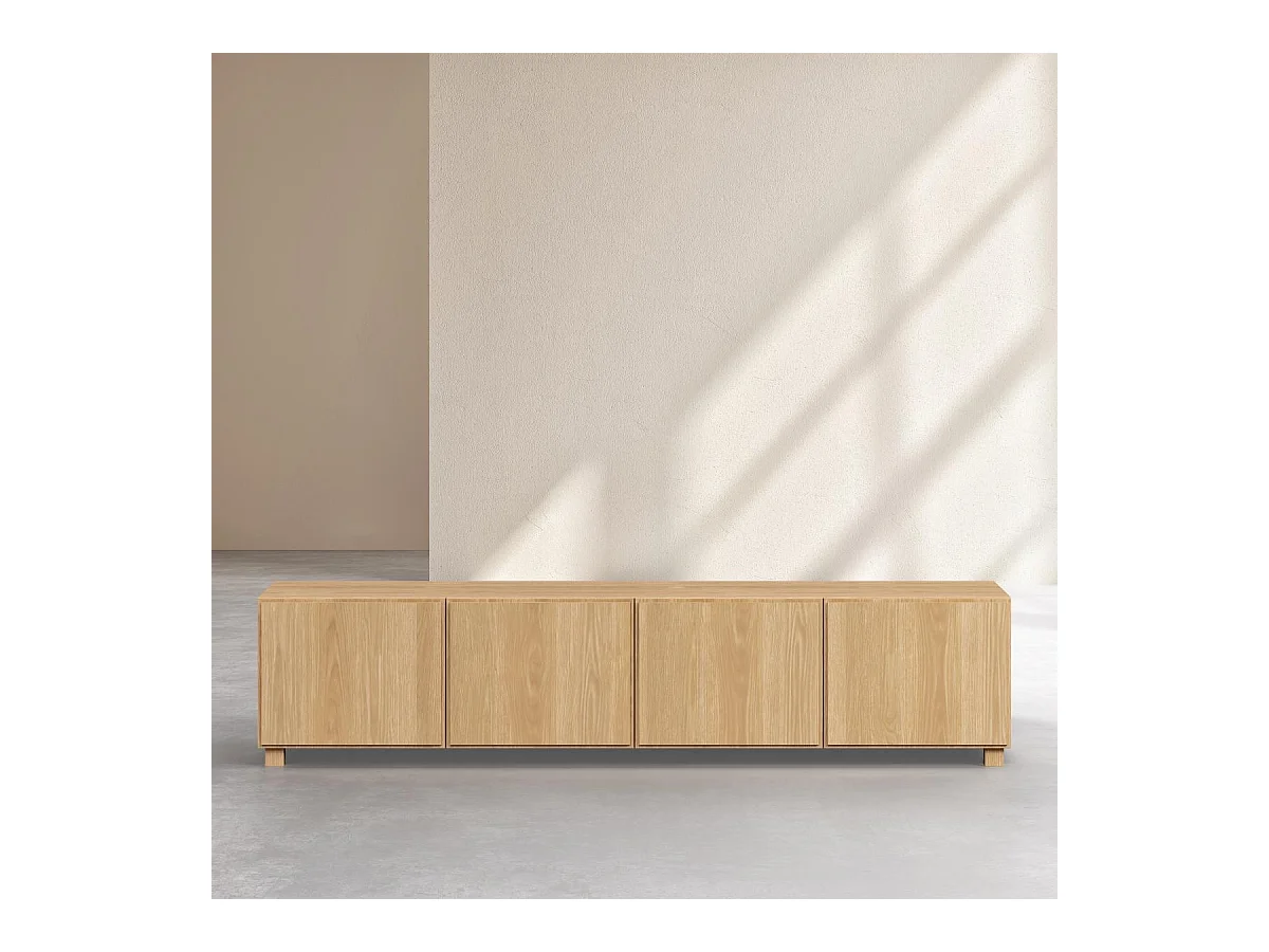 Habitat - Meuble TV 4 portes en chêne - Naturel - Design by Hélèna Pille - Drio