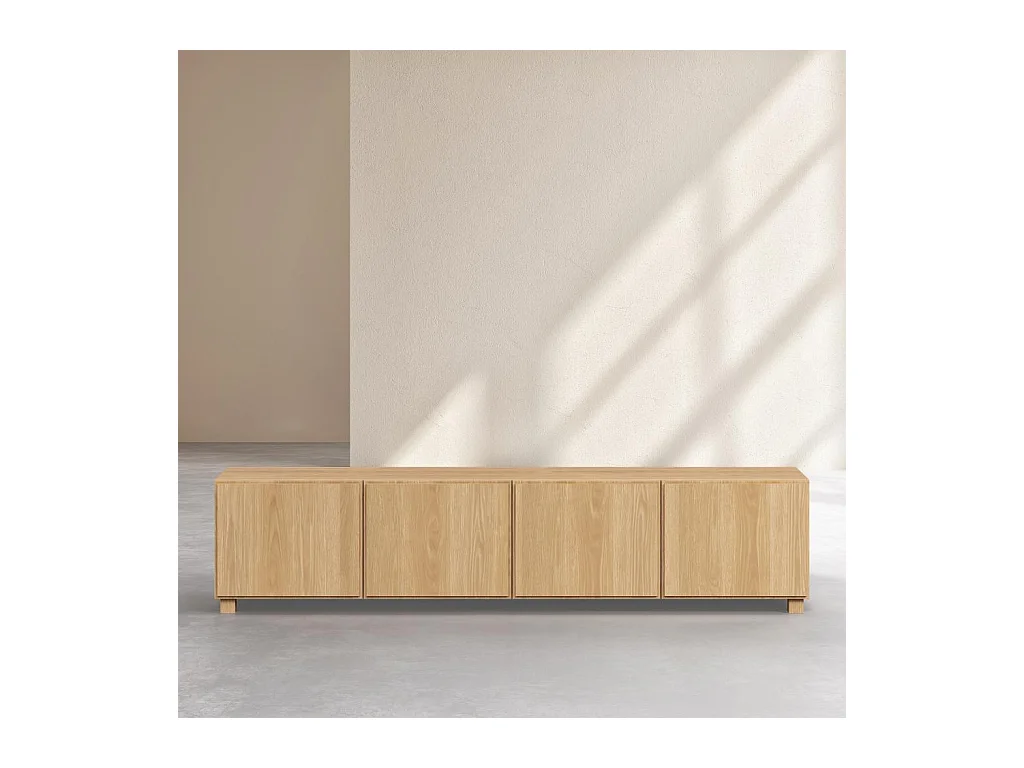 Habitat - Meuble TV 4 portes en chêne - Naturel - Design by Hélèna Pille - Drio