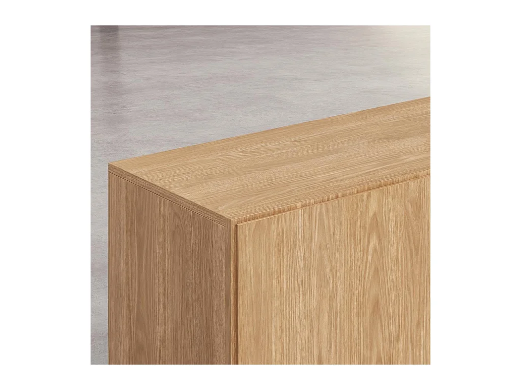 Habitat - Meuble TV 4 portes en chêne - Naturel - Design by Hélèna Pille - Drio