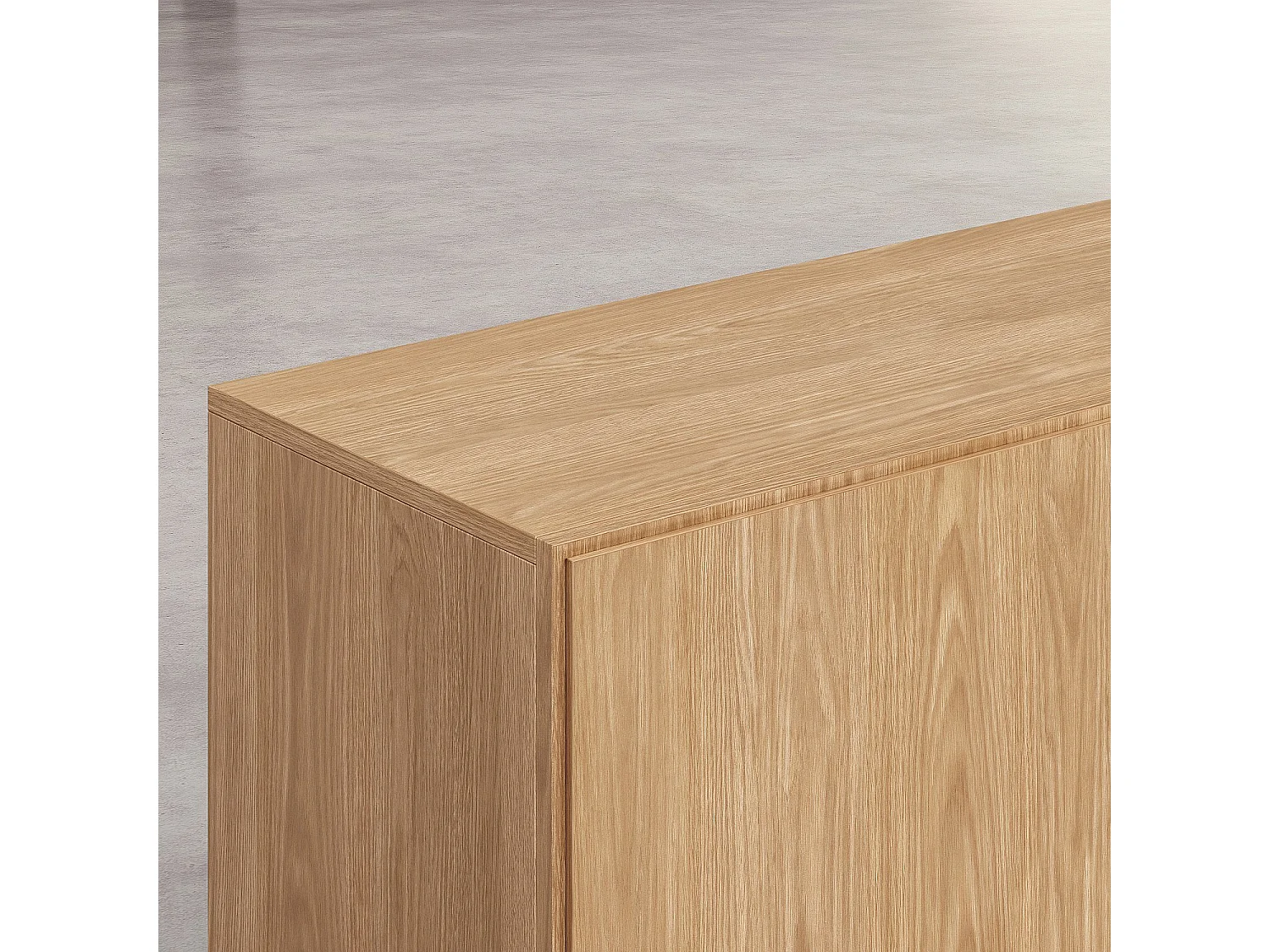 Habitat - Meuble TV 4 portes en chêne - Naturel - Design by Hélèna Pille - Drio