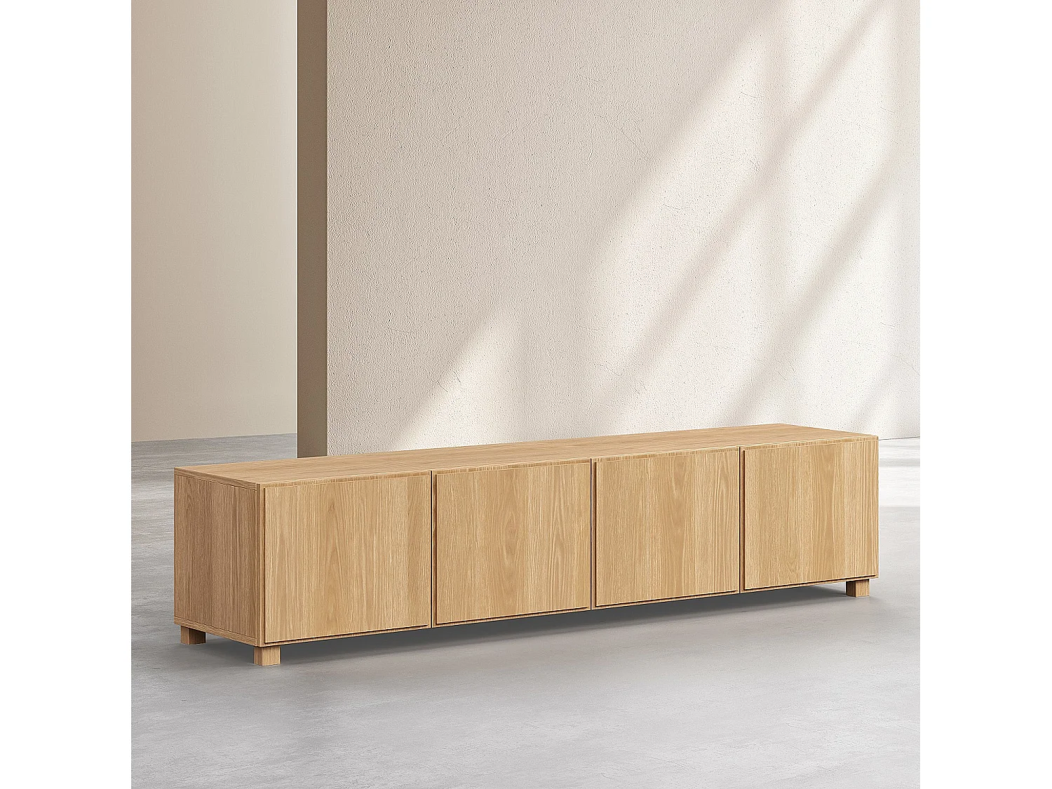 Habitat - Meuble TV 4 portes en chêne - Naturel - Design by Hélèna Pille - Drio