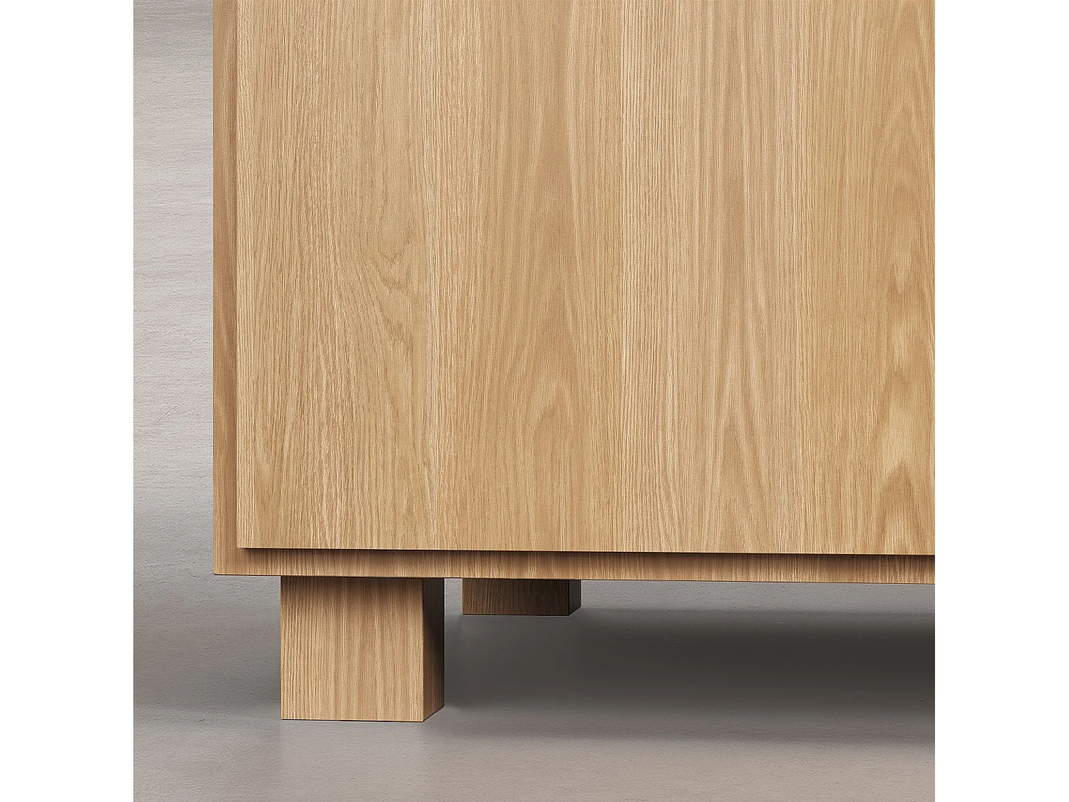 Habitat - Meuble TV 4 portes en chêne - Naturel - Design by Hélèna Pille - Drio