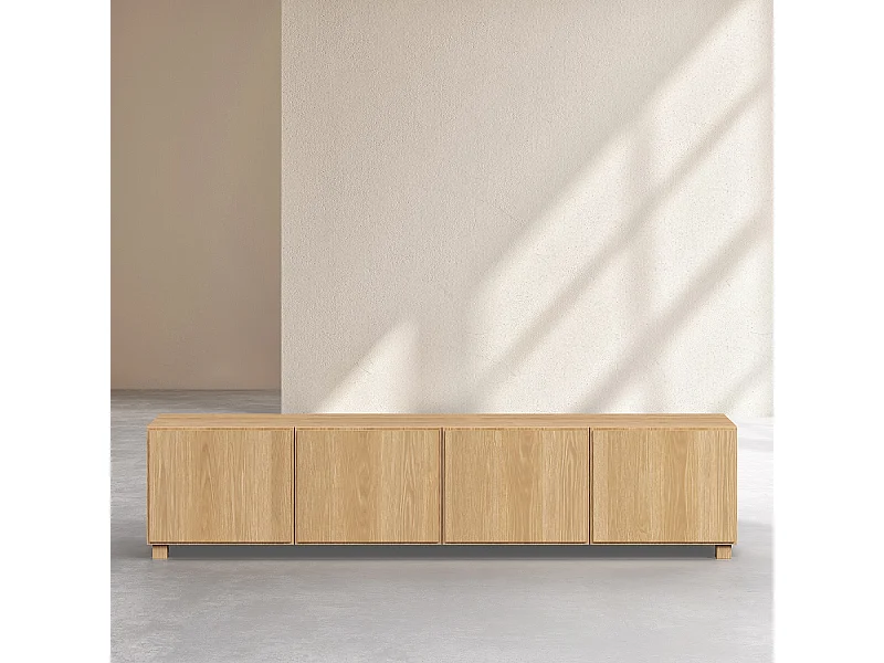 Habitat - Meuble TV 4 portes en chêne - Naturel - Design by Hélèna Pille - Drio