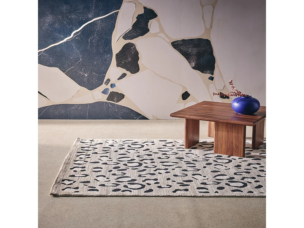 Tapis intérieur motif léopard beige 120 x 160 cm - Jack