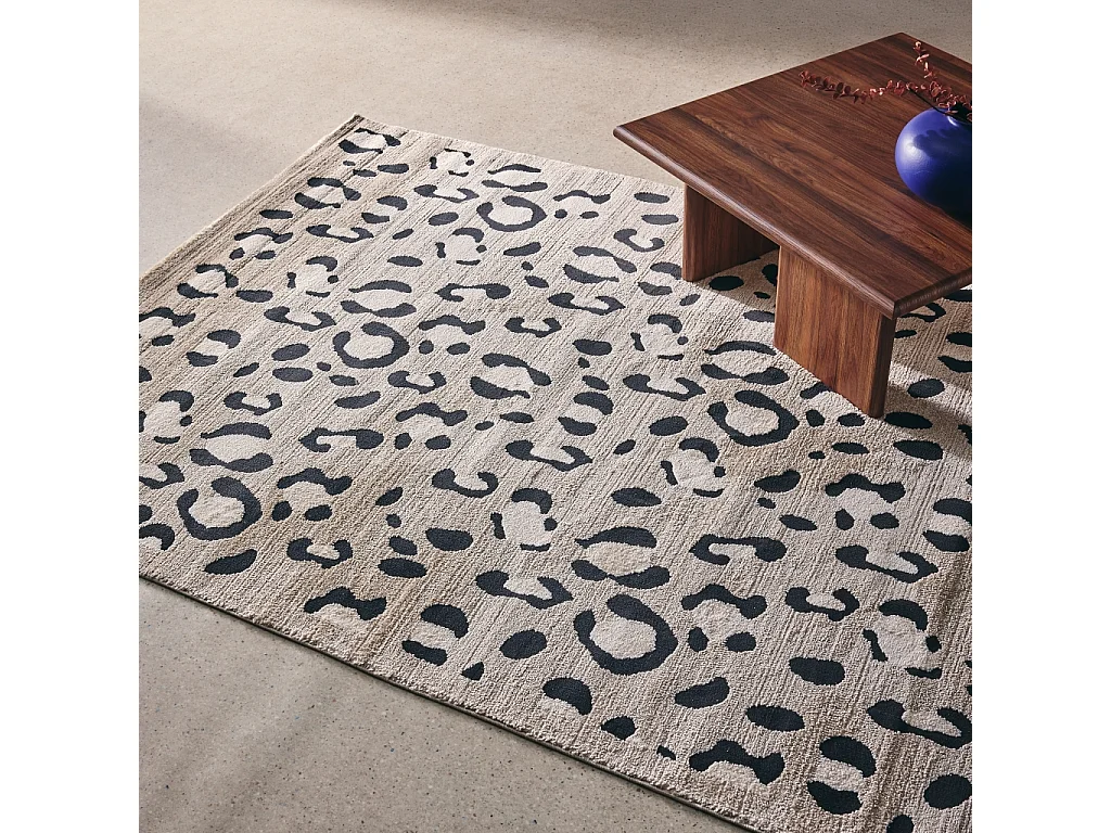 Tapis intérieur motif léopard beige 120 x 160 cm - Jack