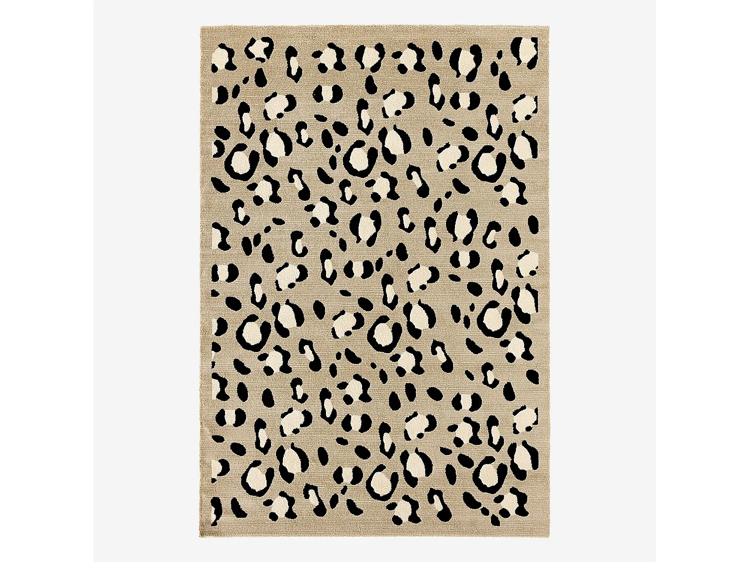 Tapis intérieur motif léopard beige 160 x 230 cm - Jack