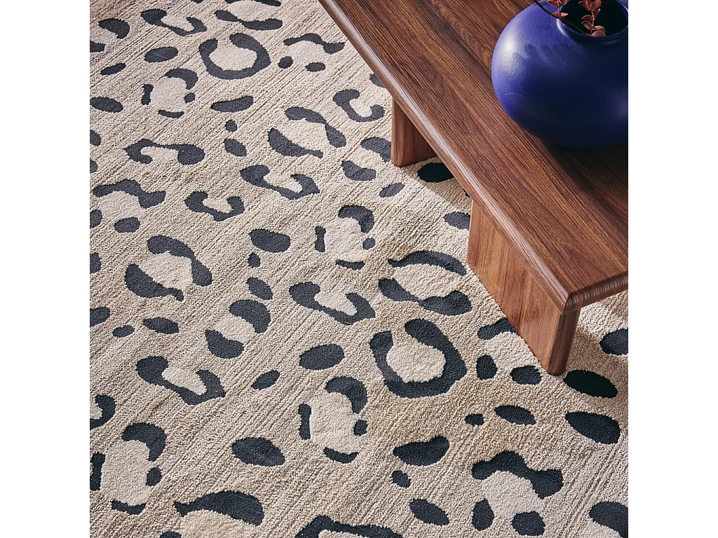 Tapis intérieur motif léopard beige 160 x 230 cm - Jack