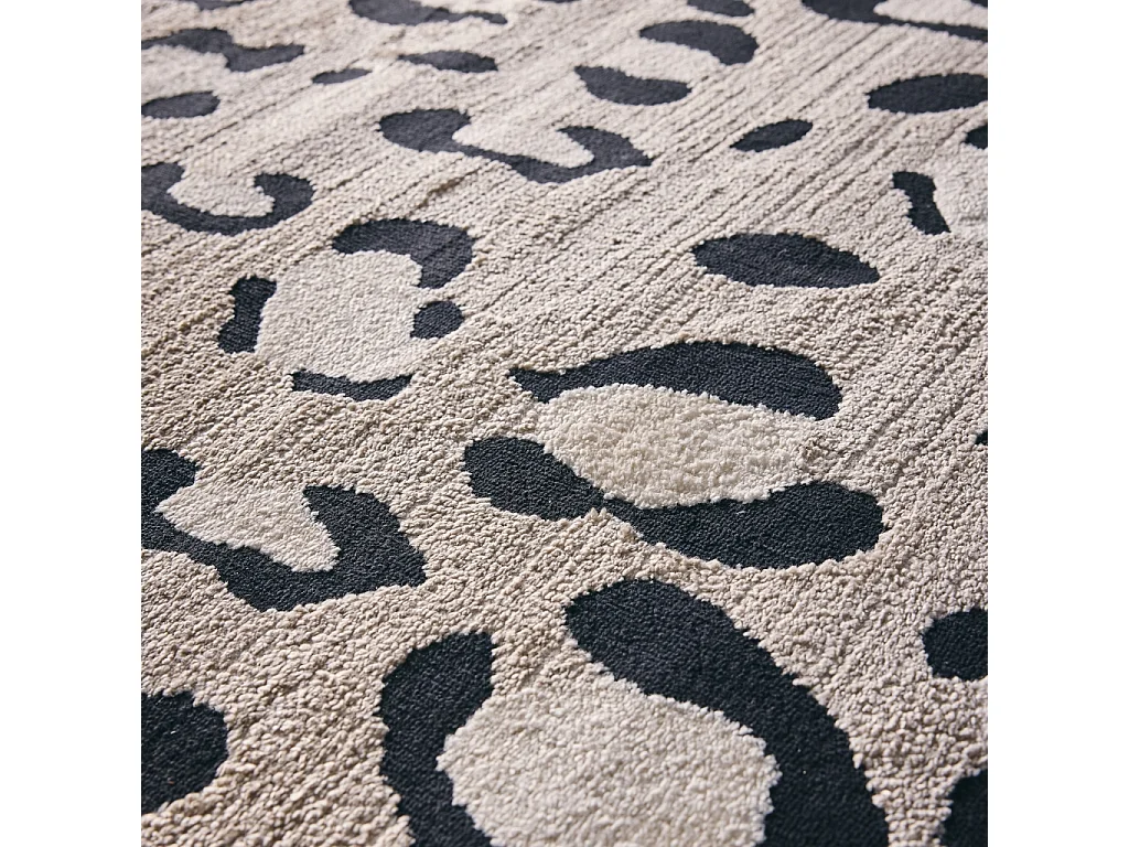 Tapis intérieur motif léopard beige 160 x 230 cm - Jack