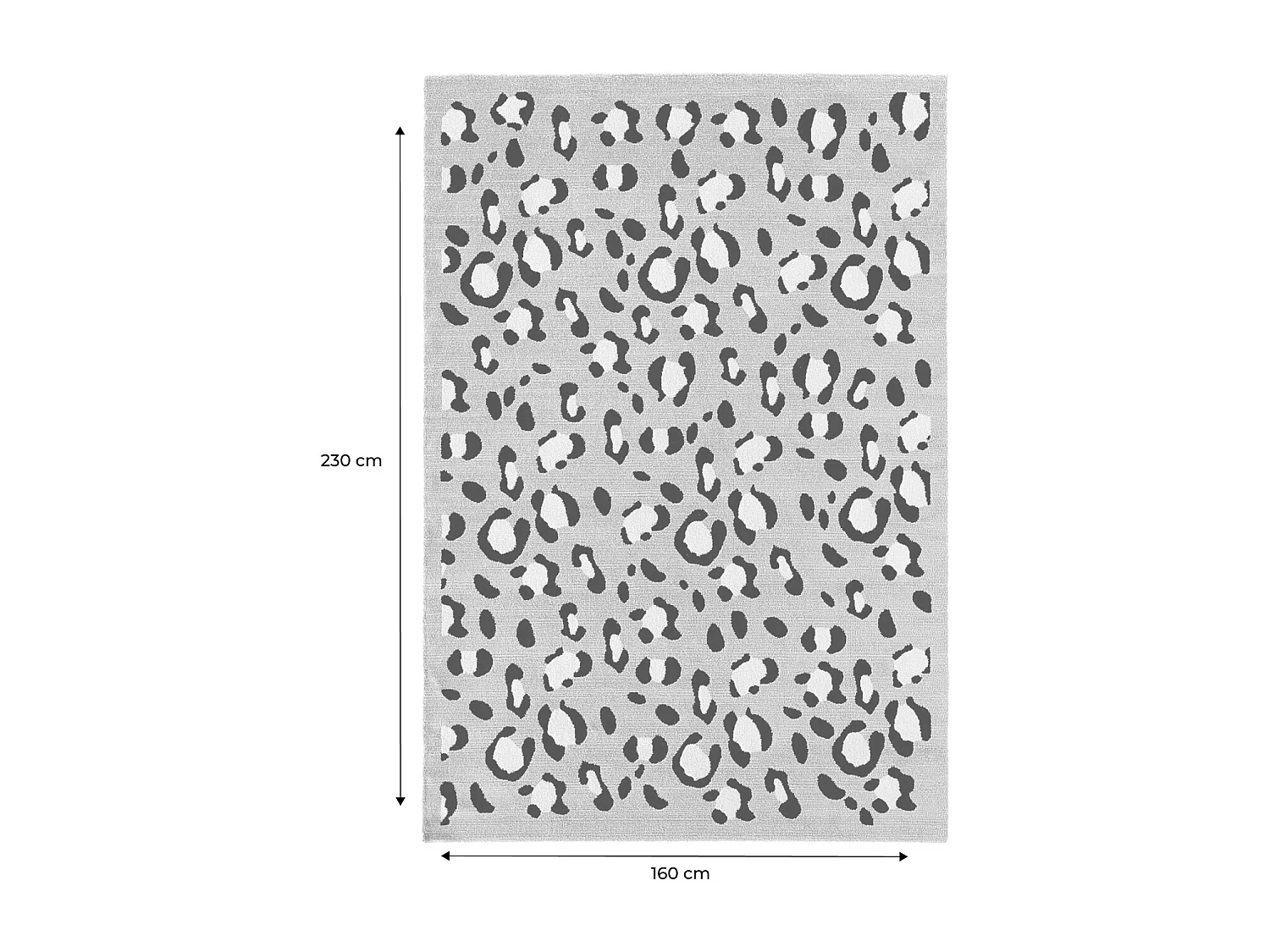 Tapis intérieur motif léopard beige 160 x 230 cm - Jack