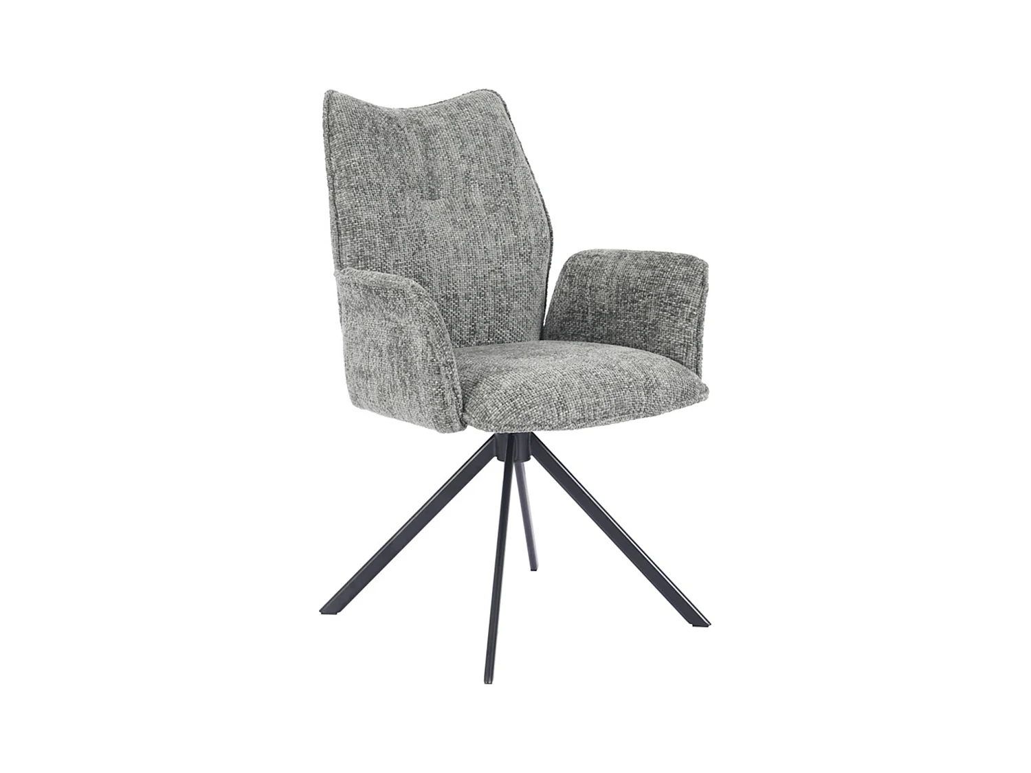 Pack de 2 sillas de comedor u oficina de 93x63x62 cm giratorias de tela en musgo Andrea