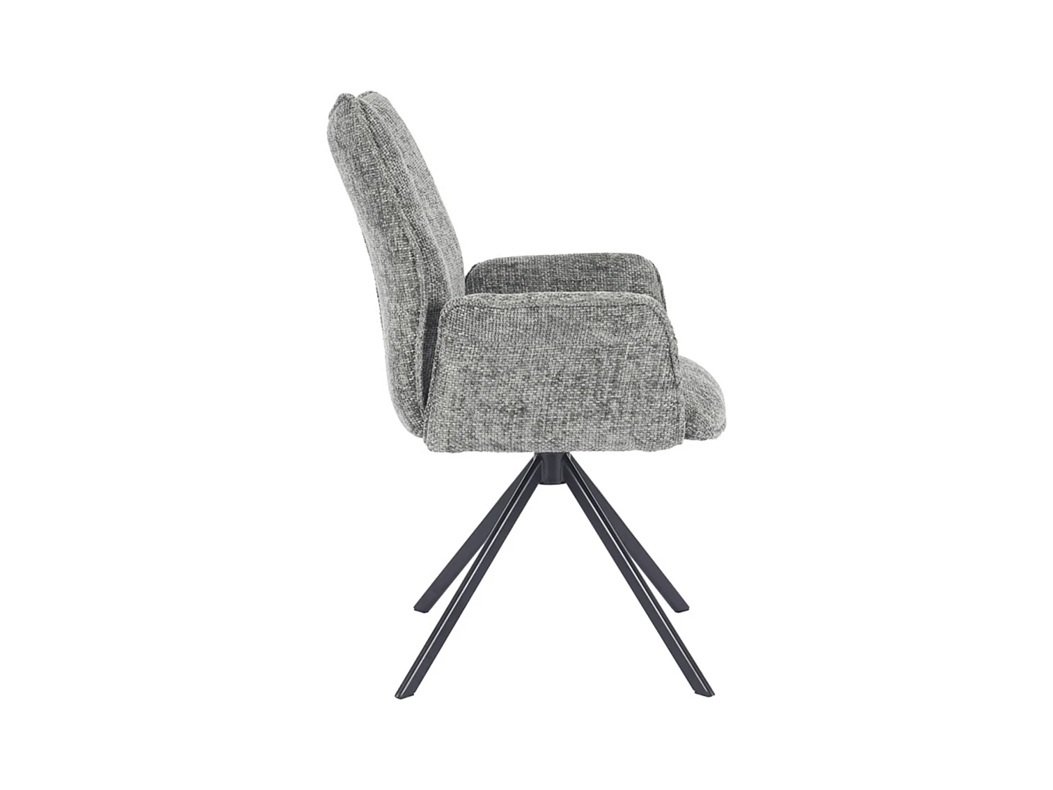 Pack de 2 sillas de comedor u oficina de 93x63x62 cm giratorias de tela en musgo Andrea