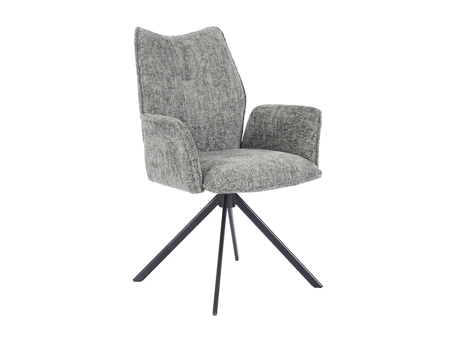 Pack de 2 sillas de comedor u oficina de 93x63x62 cm giratorias de tela en musgo Andrea