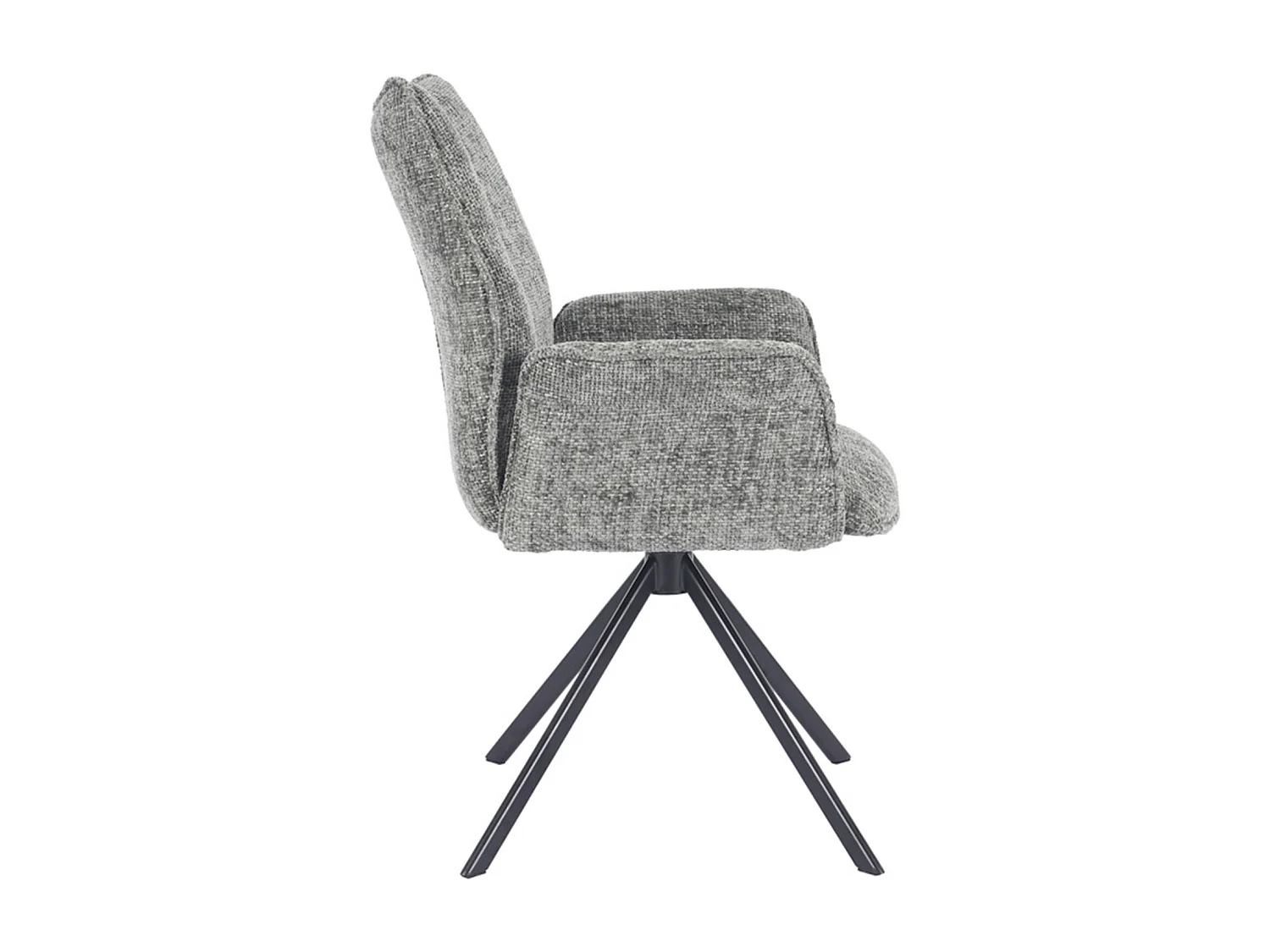 Pack de 2 sillas de comedor u oficina de 93x63x62 cm giratorias de tela en musgo Andrea