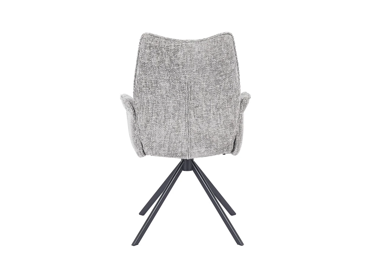 Pack de 2 sillas de comedor u oficina de 93x63x62 cm giratorias de tela en gris Andrea