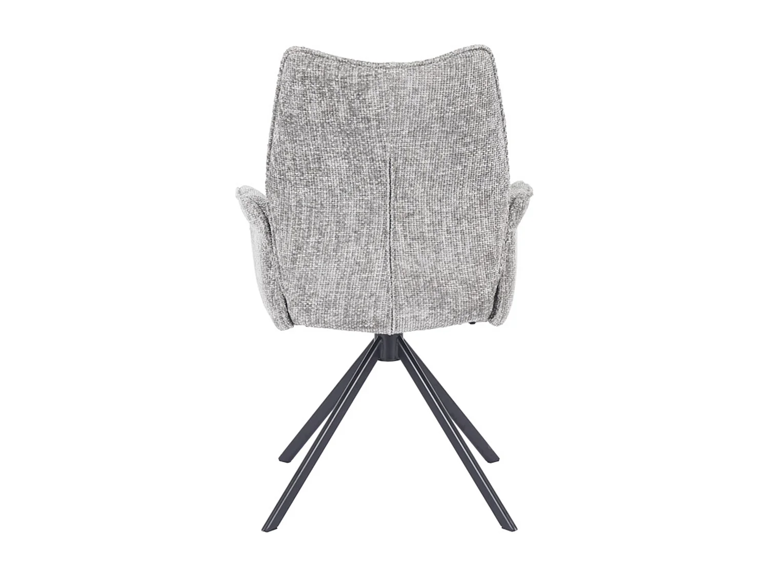 Pack de 2 sillas de comedor u oficina de 93x63x62 cm giratorias de tela en gris Andrea