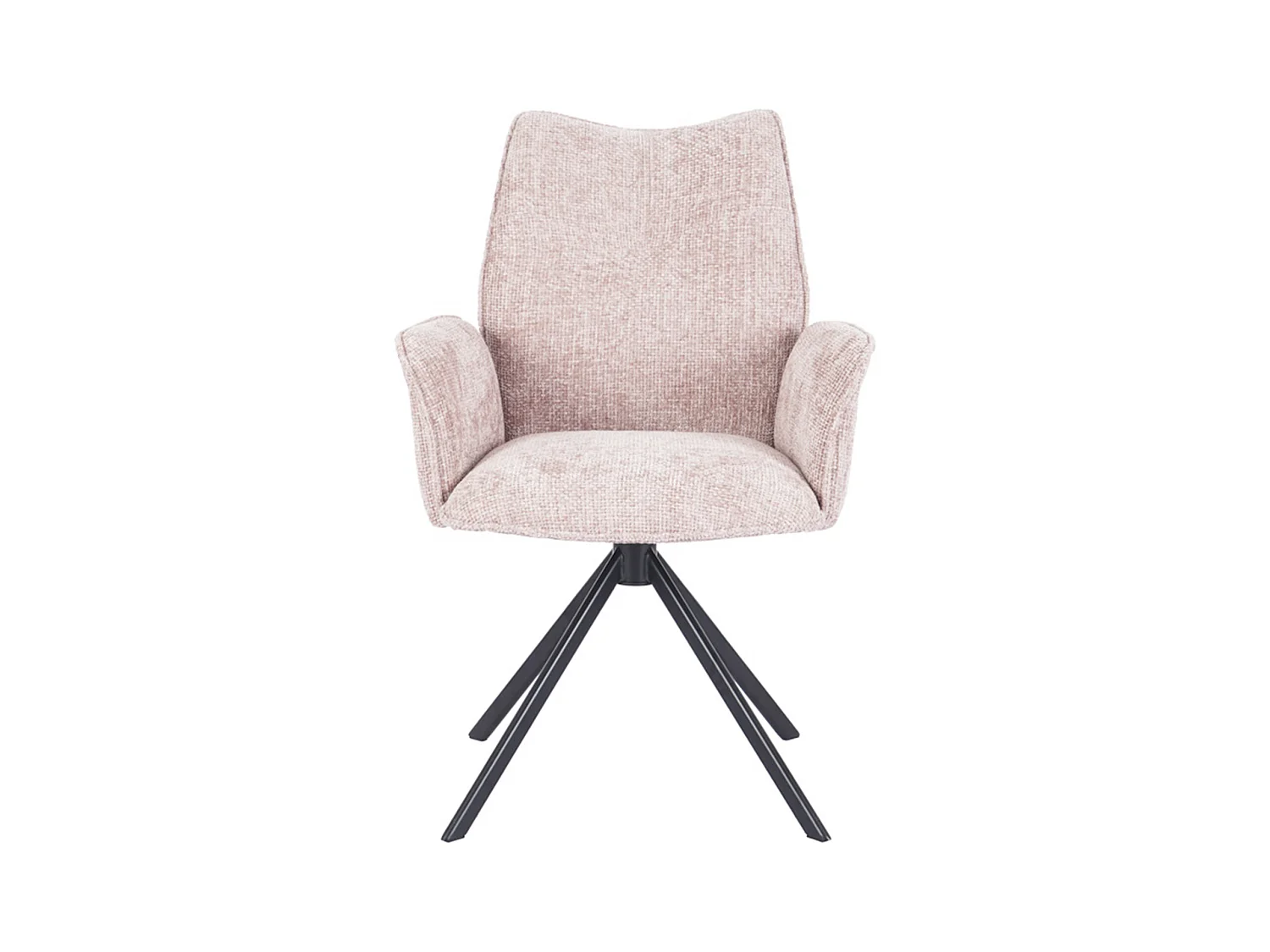 Pack de 2 sillas de comedor u oficina de 93x63x62 cm giratorias de tela en rosa Andrea