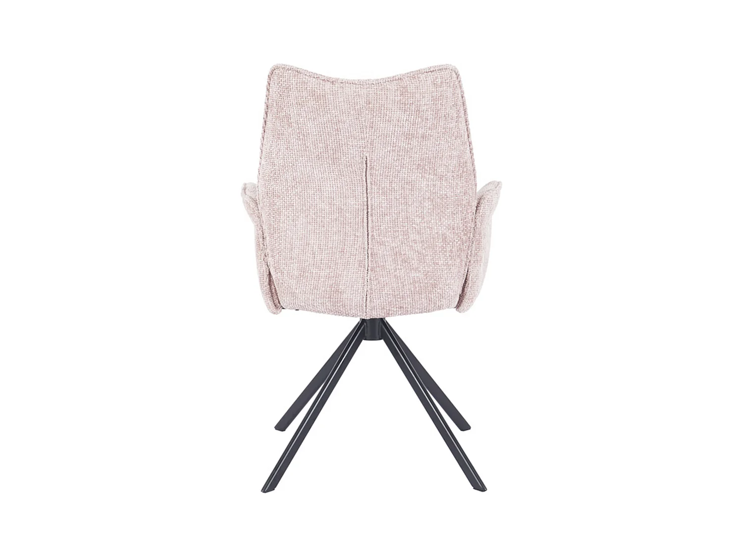 Pack de 2 sillas de comedor u oficina de 93x63x62 cm giratorias de tela en rosa Andrea