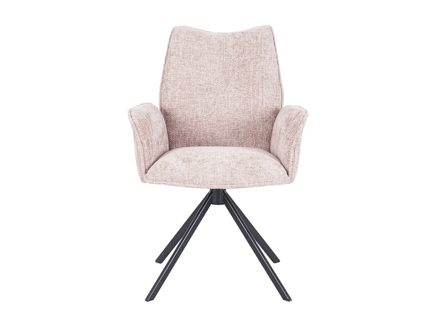 Pack de 2 sillas de comedor u oficina de 93x63x62 cm giratorias de tela en rosa Andrea