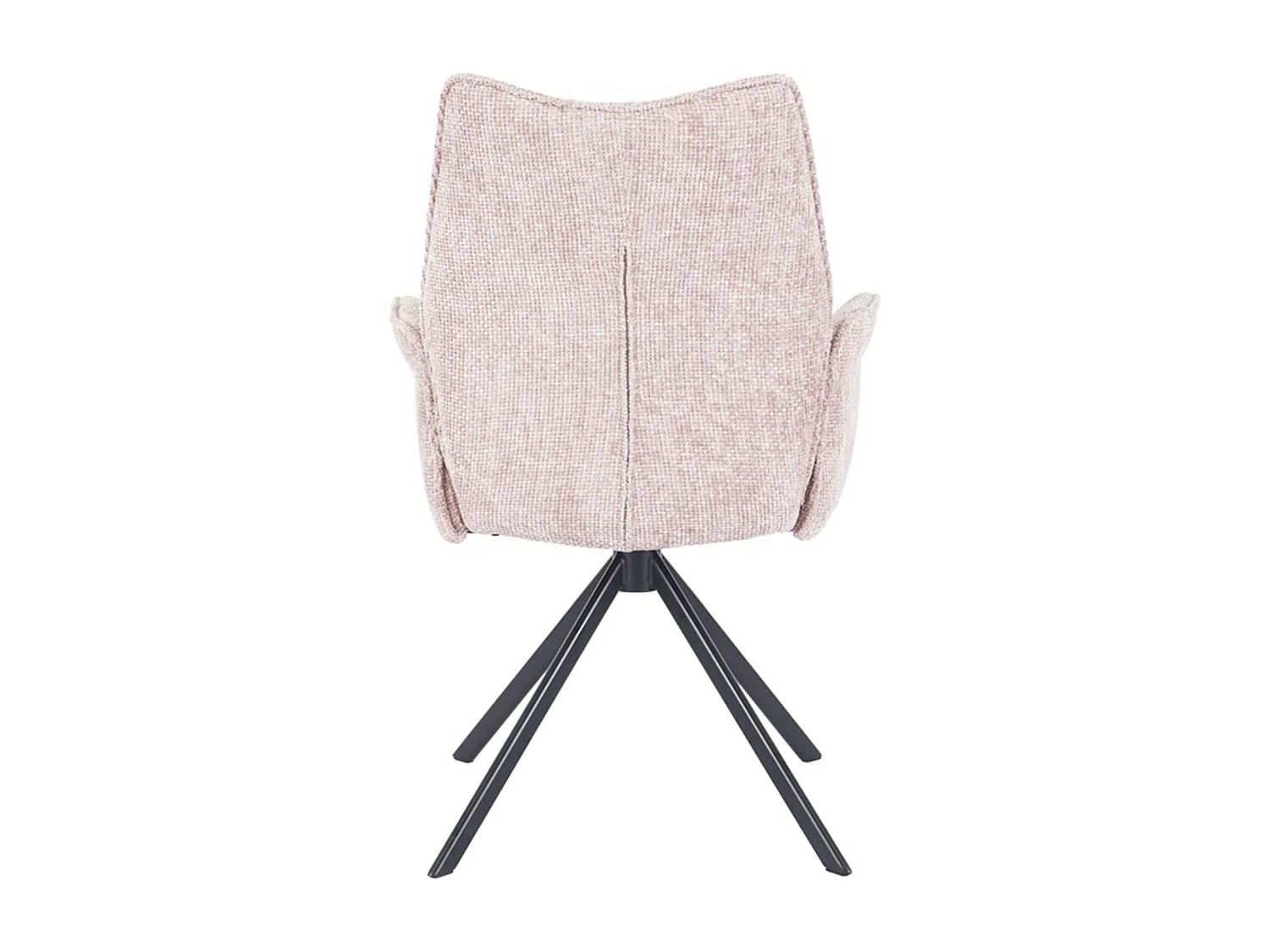 Pack de 2 sillas de comedor u oficina de 93x63x62 cm giratorias de tela en rosa Andrea