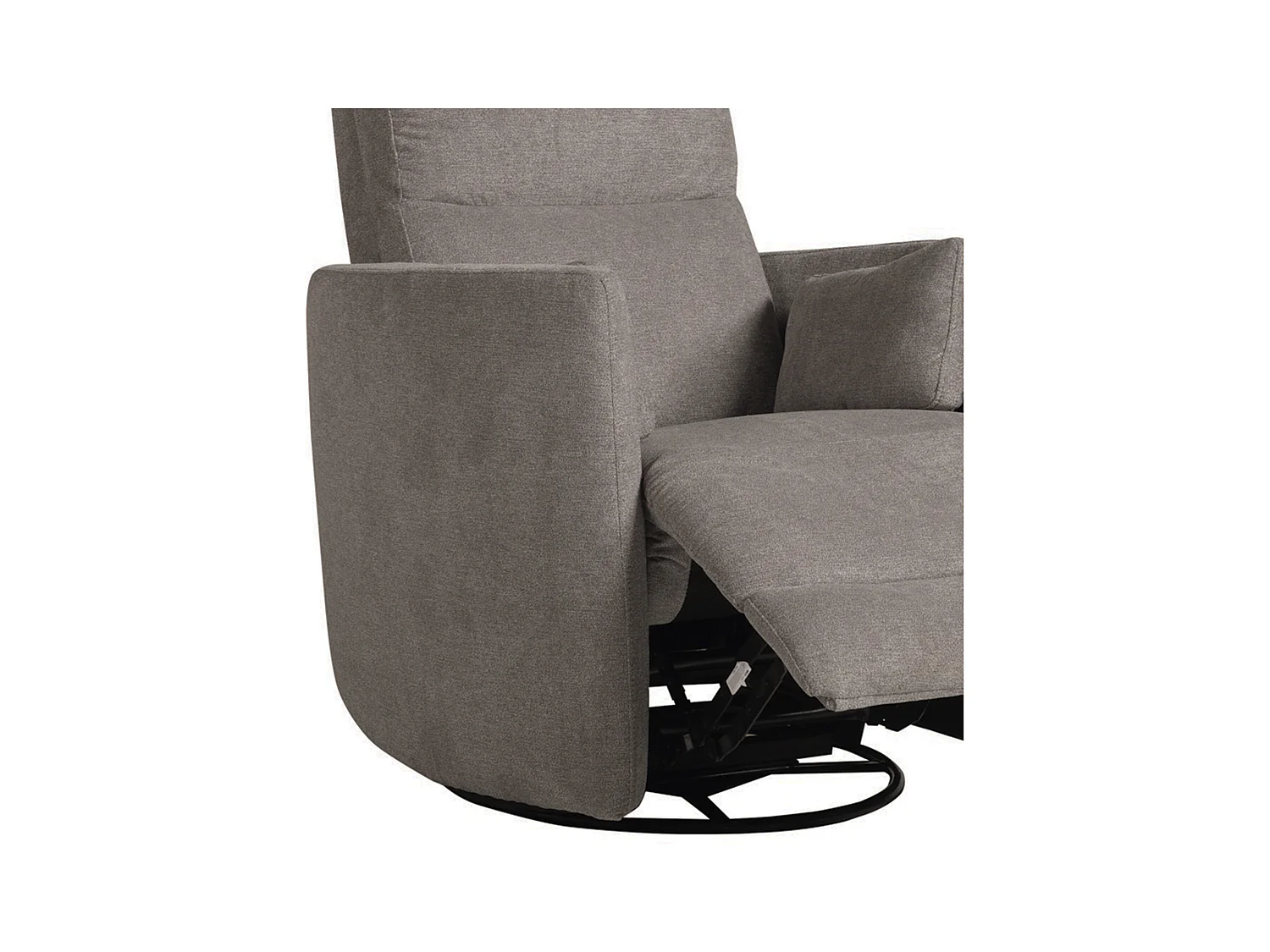 Sillón relax de 102x91x97 cm con sistema de apertura con palanca de tela en marrón May