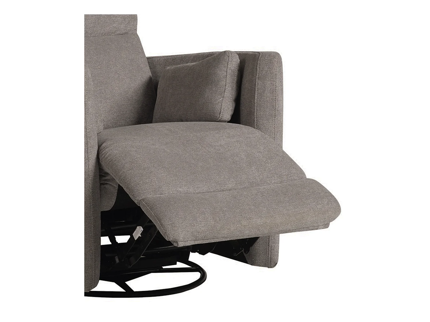 Sillón relax de 102x91x97 cm con sistema de apertura con palanca de tela en marrón May