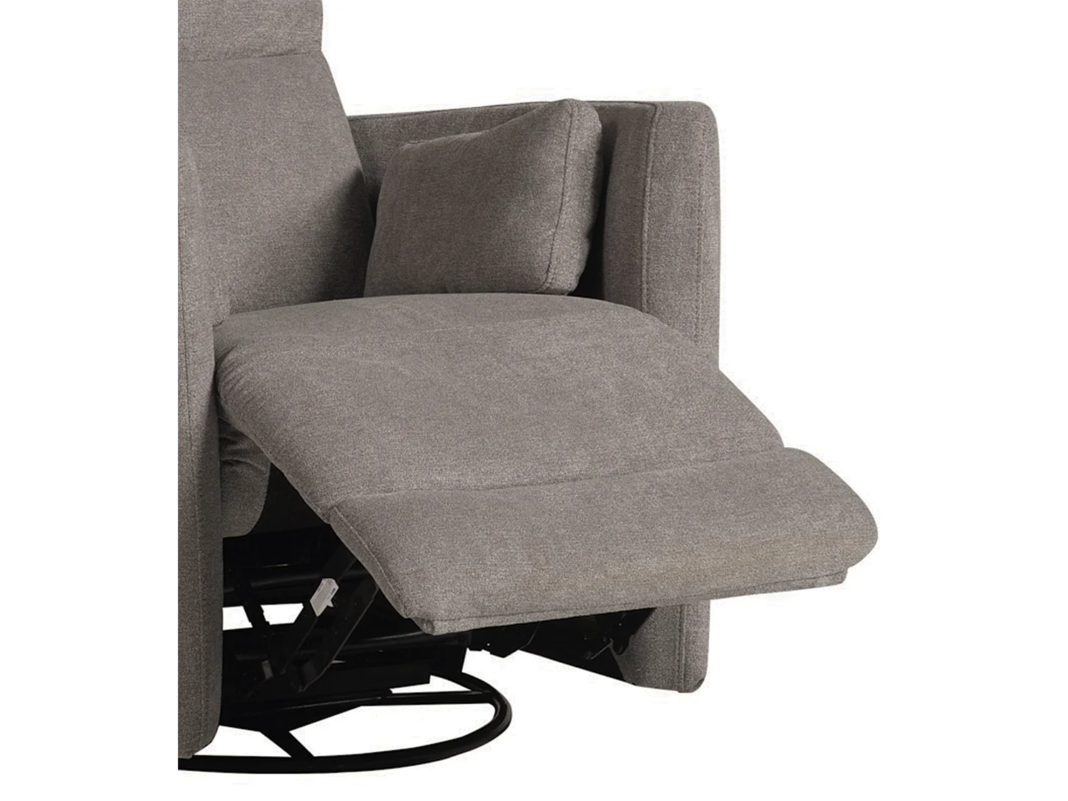 Sillón relax de 102x91x97 cm con sistema de apertura con palanca de tela en marrón May