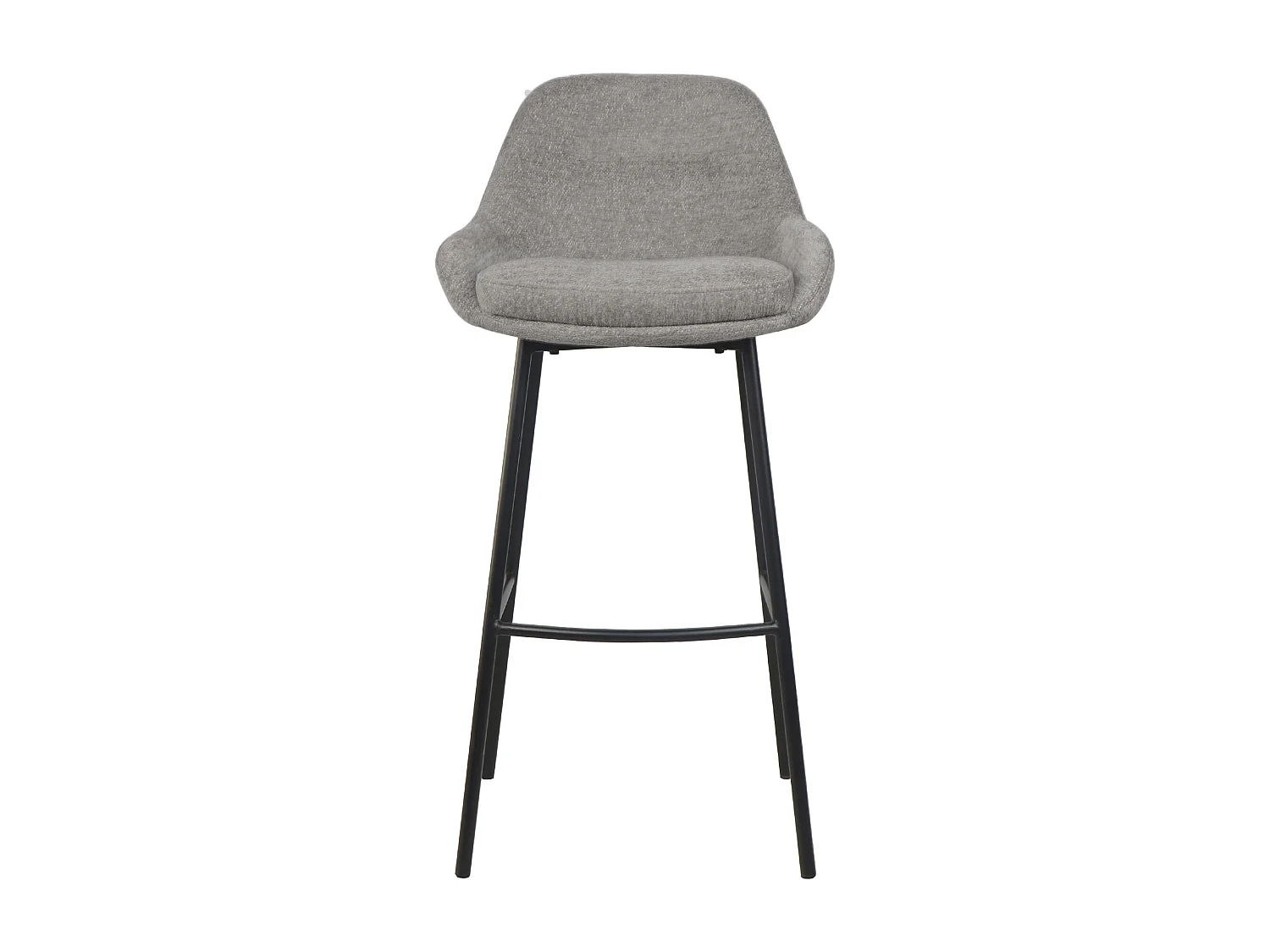 Pack de 2 taburetes para barra de 100x49x52 cm con respaldo de tela en color gris Caspi