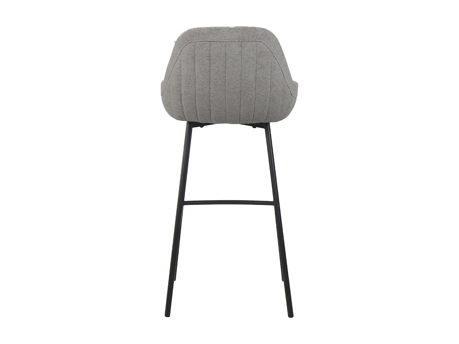 Pack de 2 taburetes para barra de 100x49x52 cm con respaldo de tela en color gris Caspi