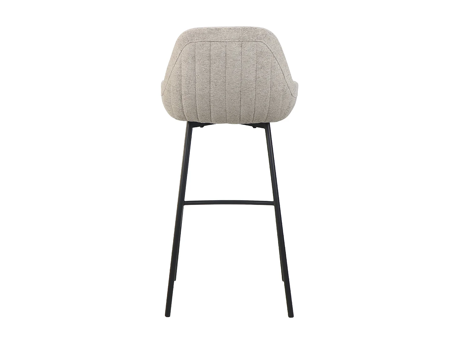 Pack de 2 taburetes para barra de 100x49x52 cm con respaldo de tela en color beige Caspi