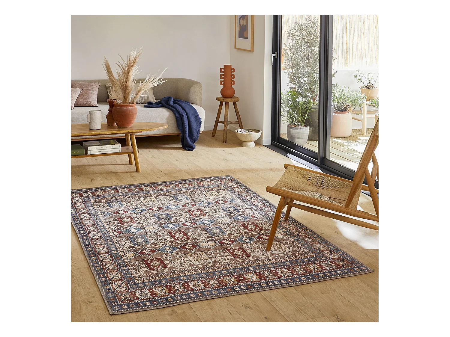 Alfombra interior motivo oriental / persa multicolor